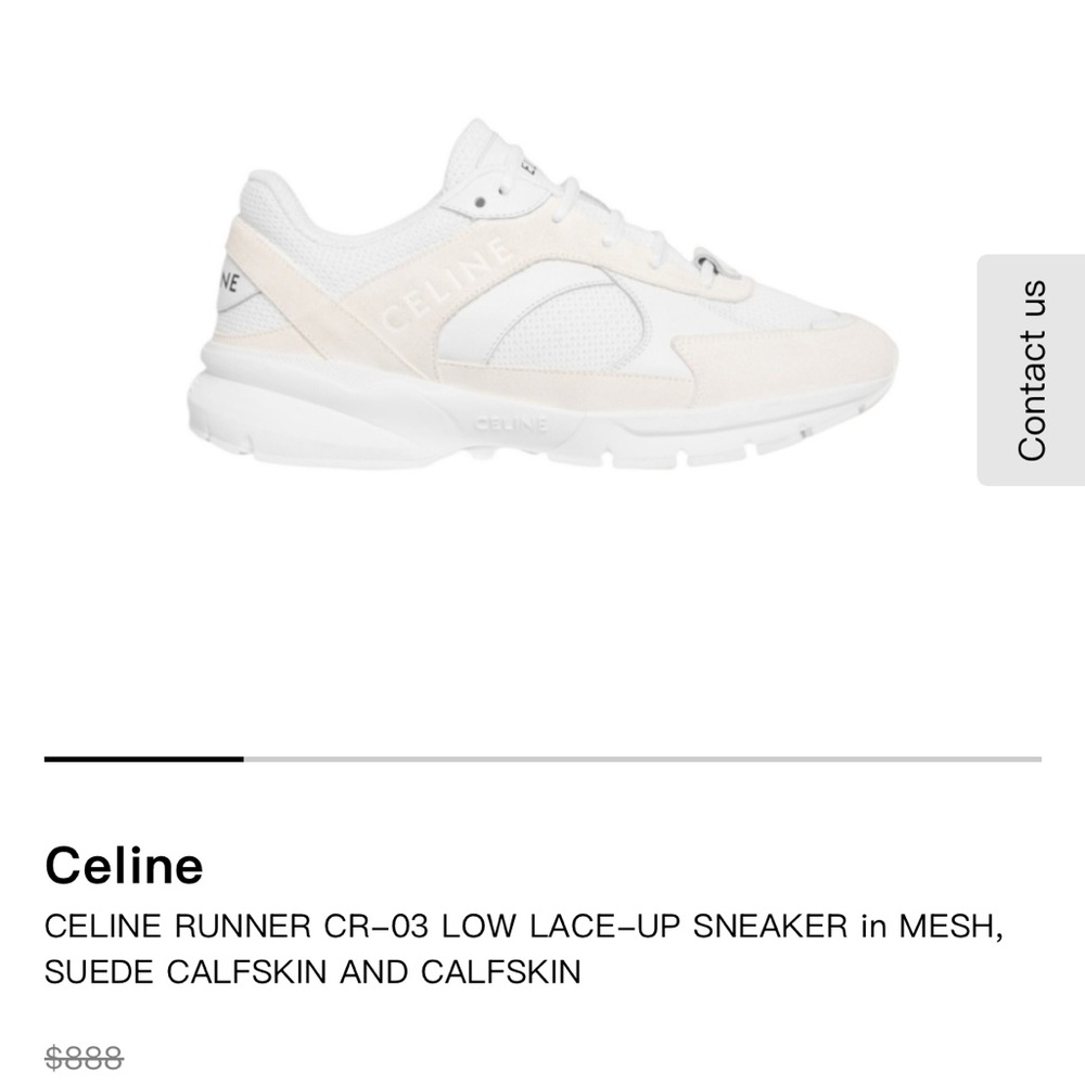 Celine Women's White and Cream Sneakers
